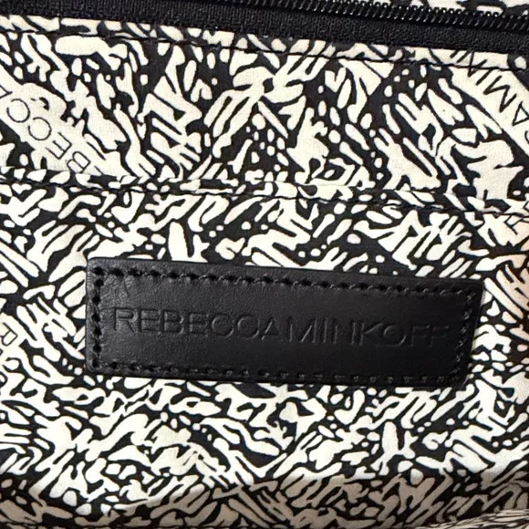 Rebecca Minkoff Black Satchel with Leopard Print Panel - Picture 2 of 3